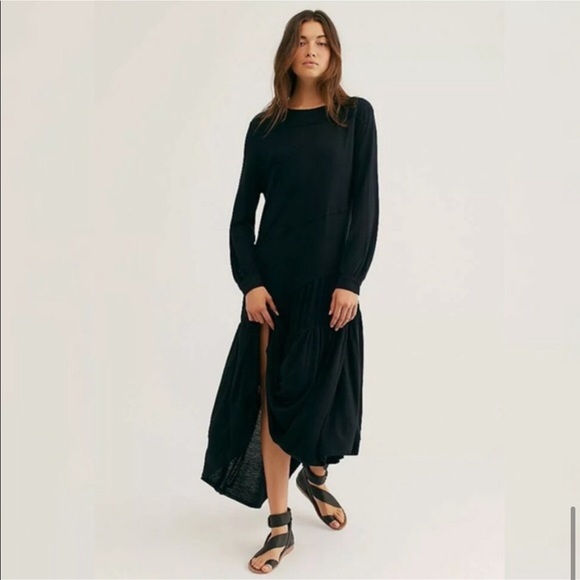 Free People 🌸 beach Jilly asymmetrical maxi midi dress - Picture 9 of 10